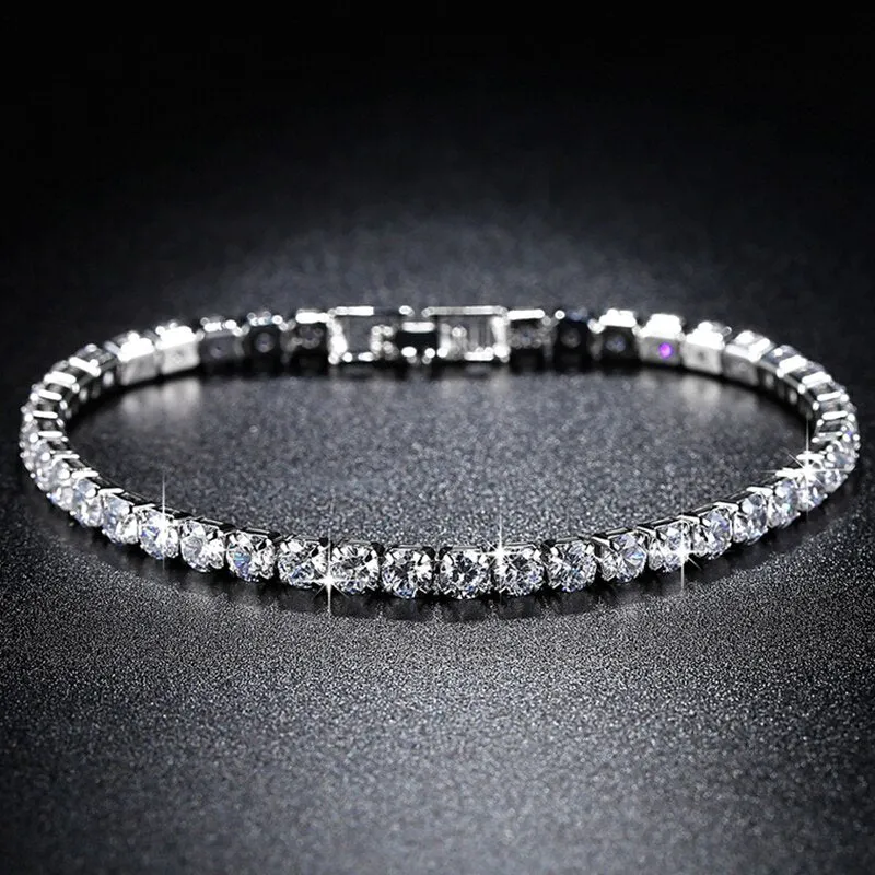 Round White Zircon Stud Earrings For Women Wedding Jewelry