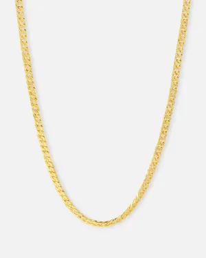 Saint Morta Flat Faced Curb Chain Gold