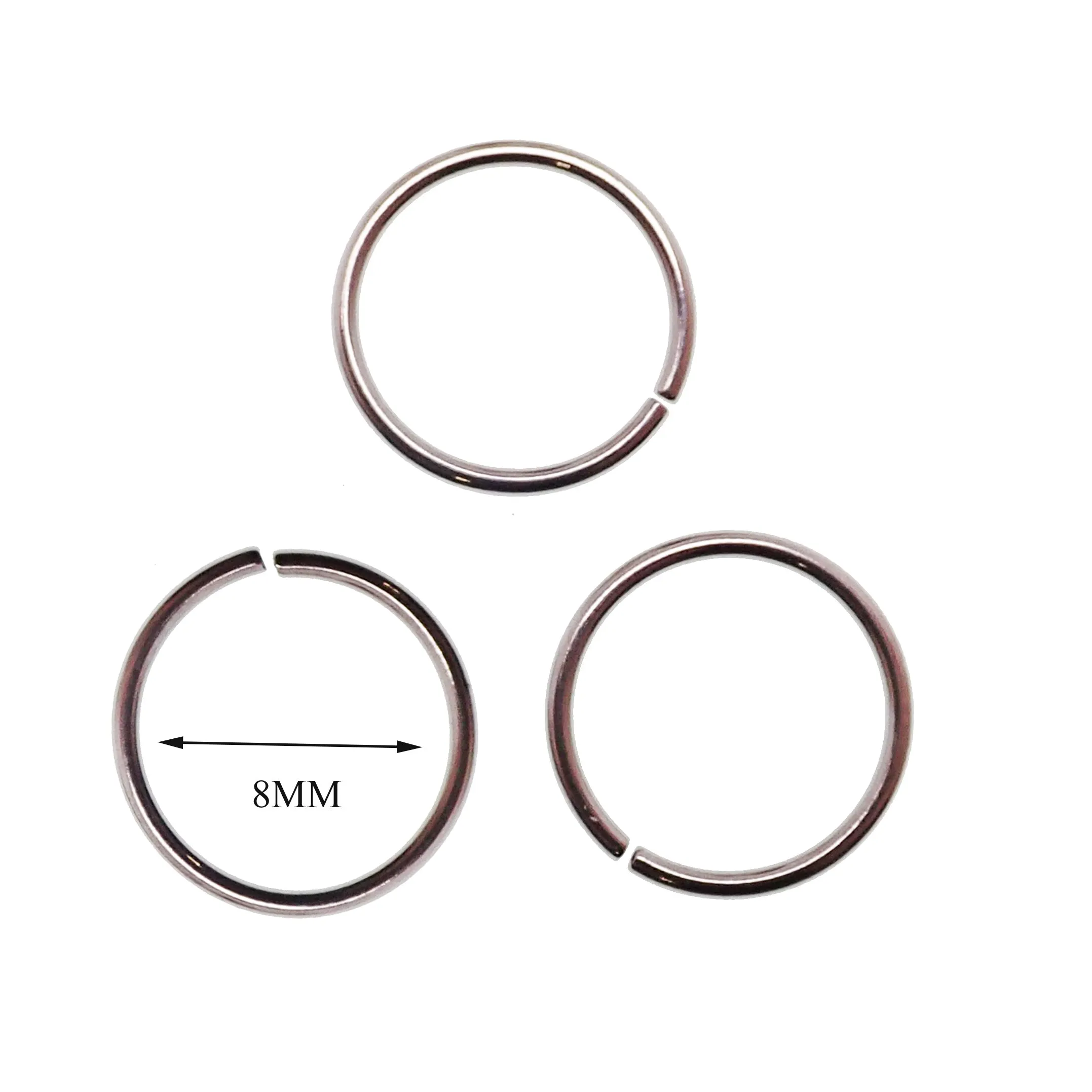 Set of 3 Seamless Steel Pull-Apart Rings 20g