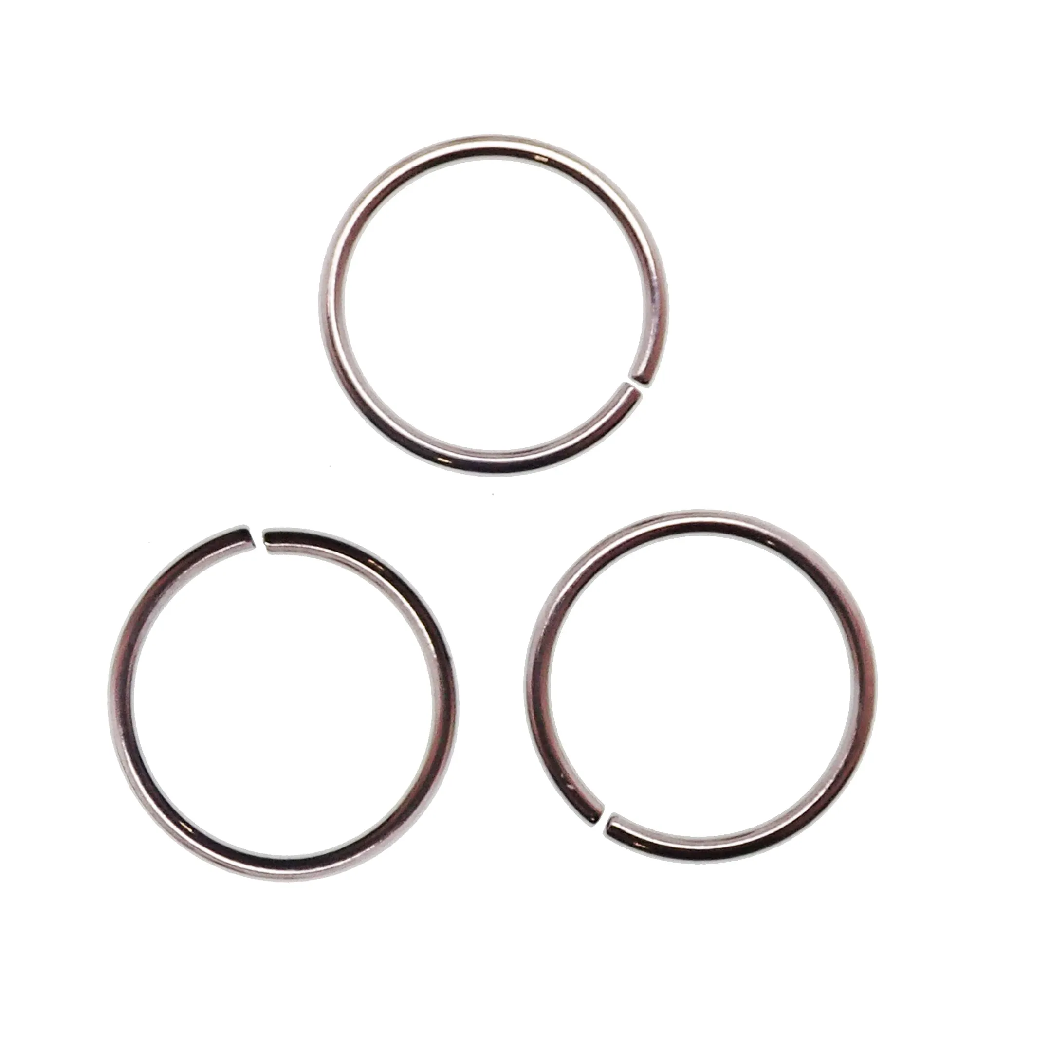 Set of 3 Seamless Steel Pull-Apart Rings 20g
