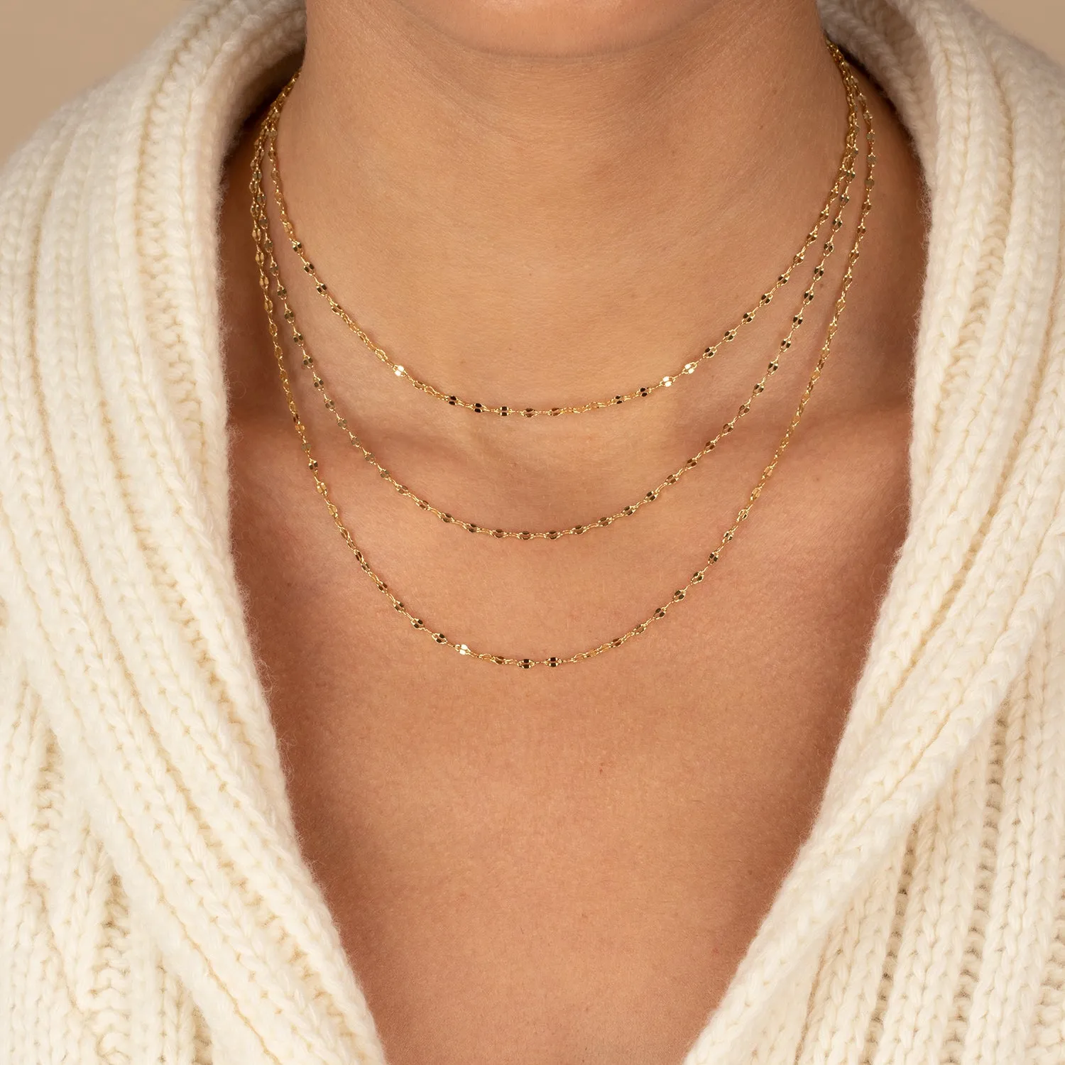 Shiny Baby Mariner Chain Necklace Combo  Set