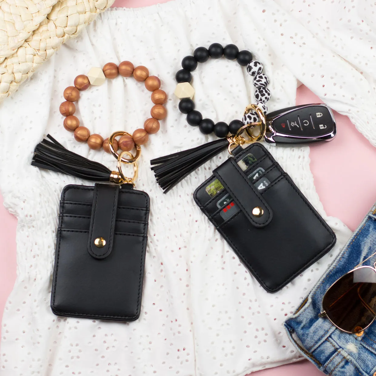 Silicone Key Ring Wallet Bracelet
