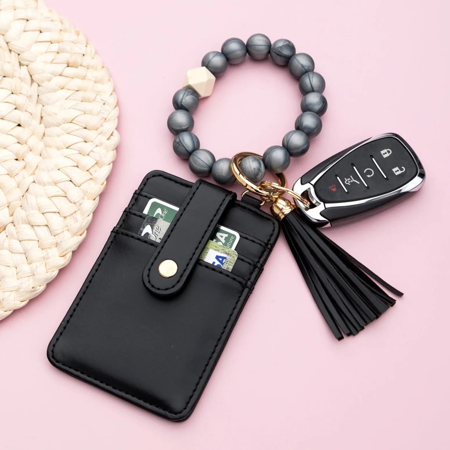 Silicone Key Ring Wallet Bracelet