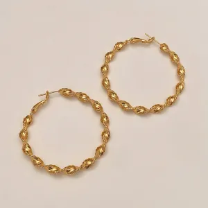 Silver needle winding spiral geometric earrings jlt13100