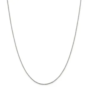 Silver Polished 1.25-mm Twisted Box Chain