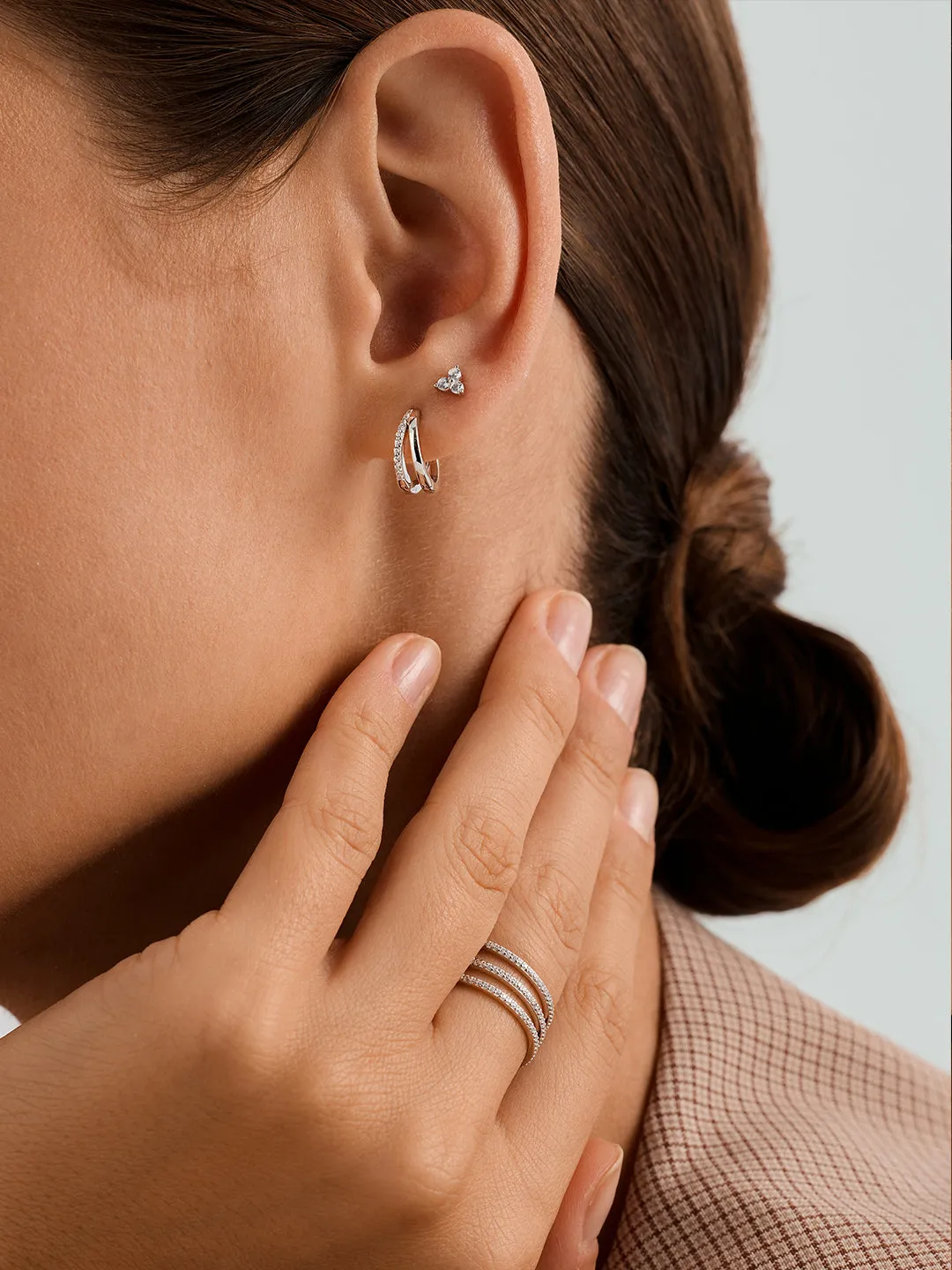 Silver Trio Studs