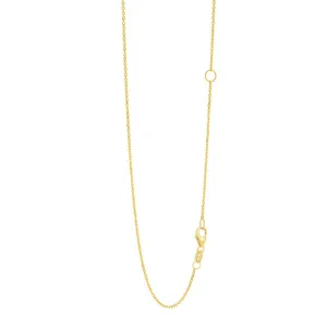 Sincerely Springer's 18k Yellow Gold Adjustable Diamond Cut Cable Chain Necklace 18"