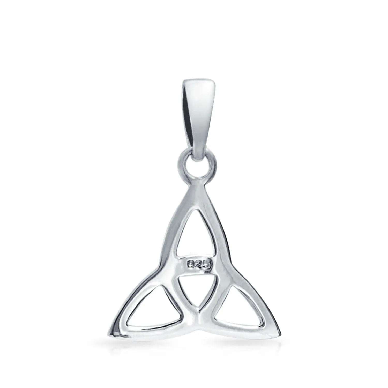 Small Trinity Viking Love Knot Celtic Triquetra Pendant Necklace Sterling Silver