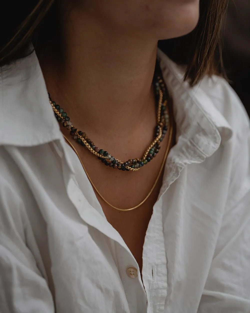 Snake Bone Chain Necklace