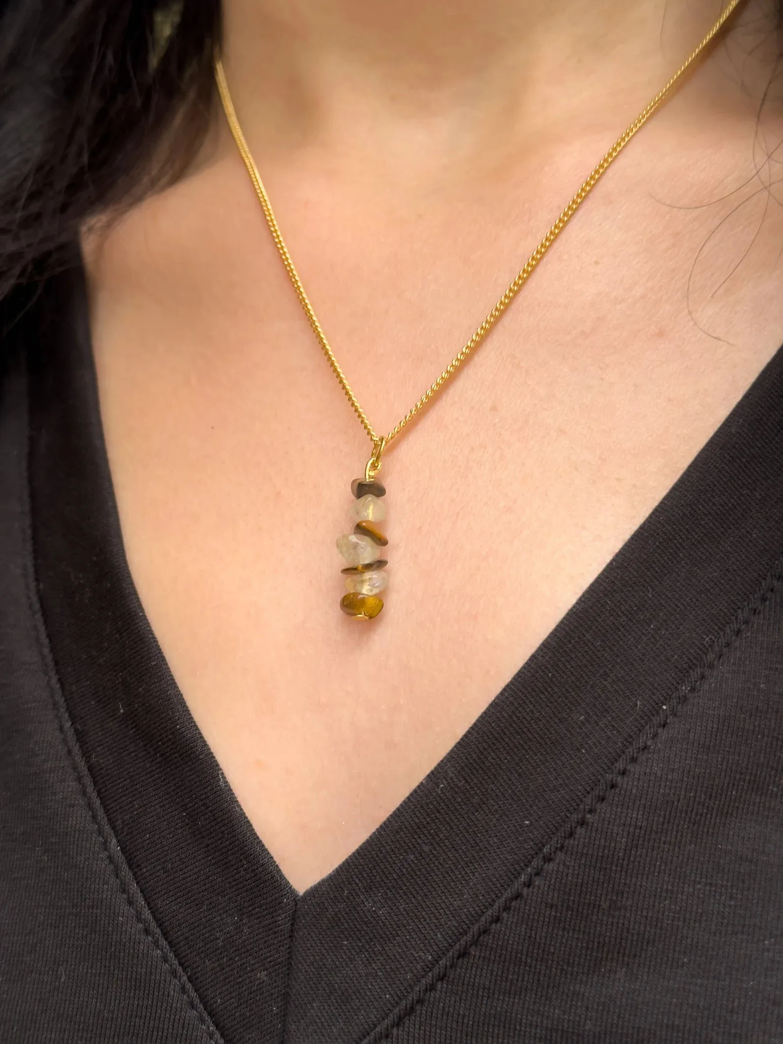 Solar Plexus Chakra Dangling Necklace