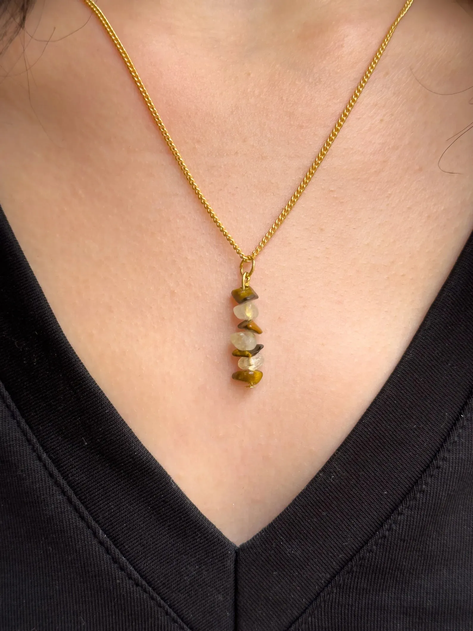 Solar Plexus Chakra Dangling Necklace