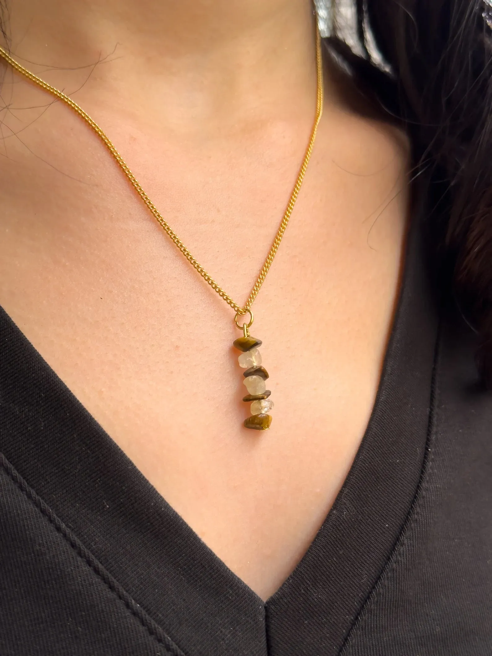 Solar Plexus Chakra Dangling Necklace