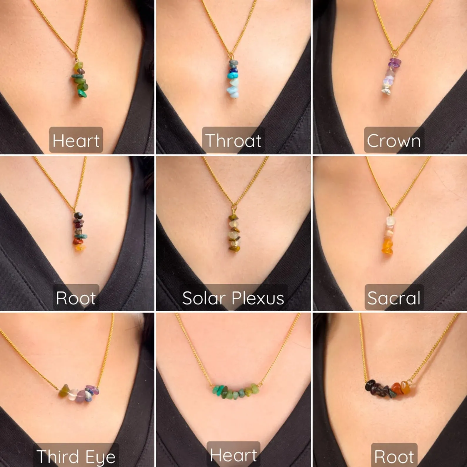 Solar Plexus Chakra Dangling Necklace
