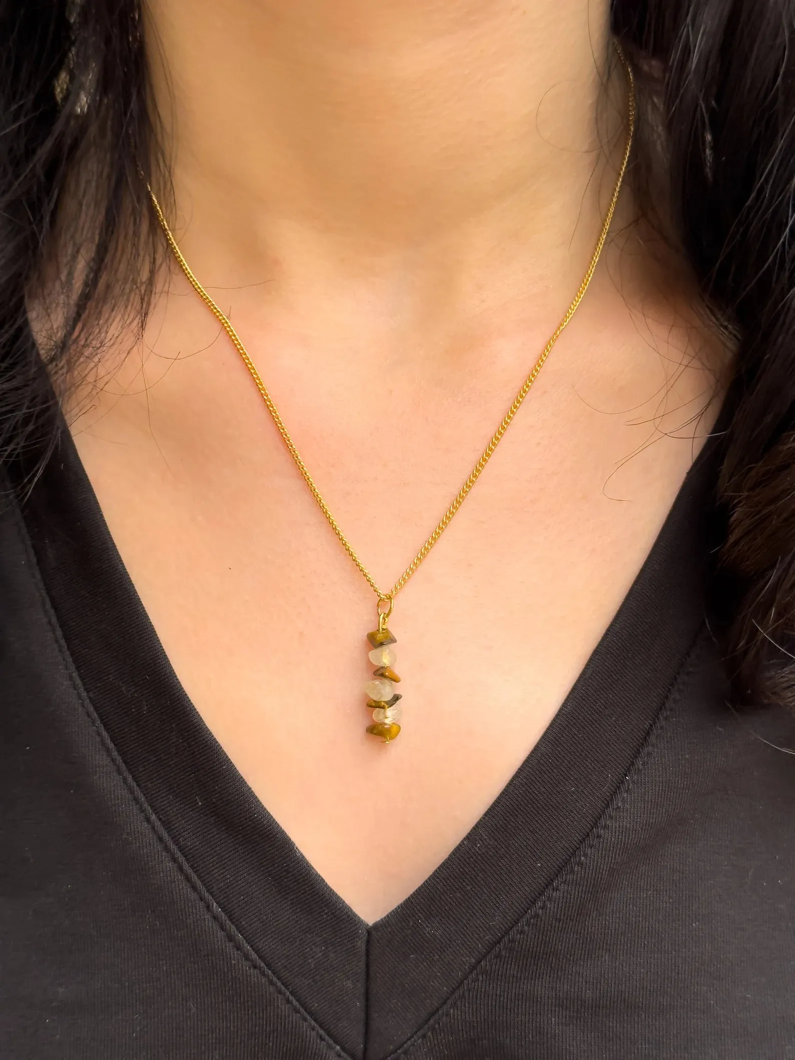Solar Plexus Chakra Dangling Necklace