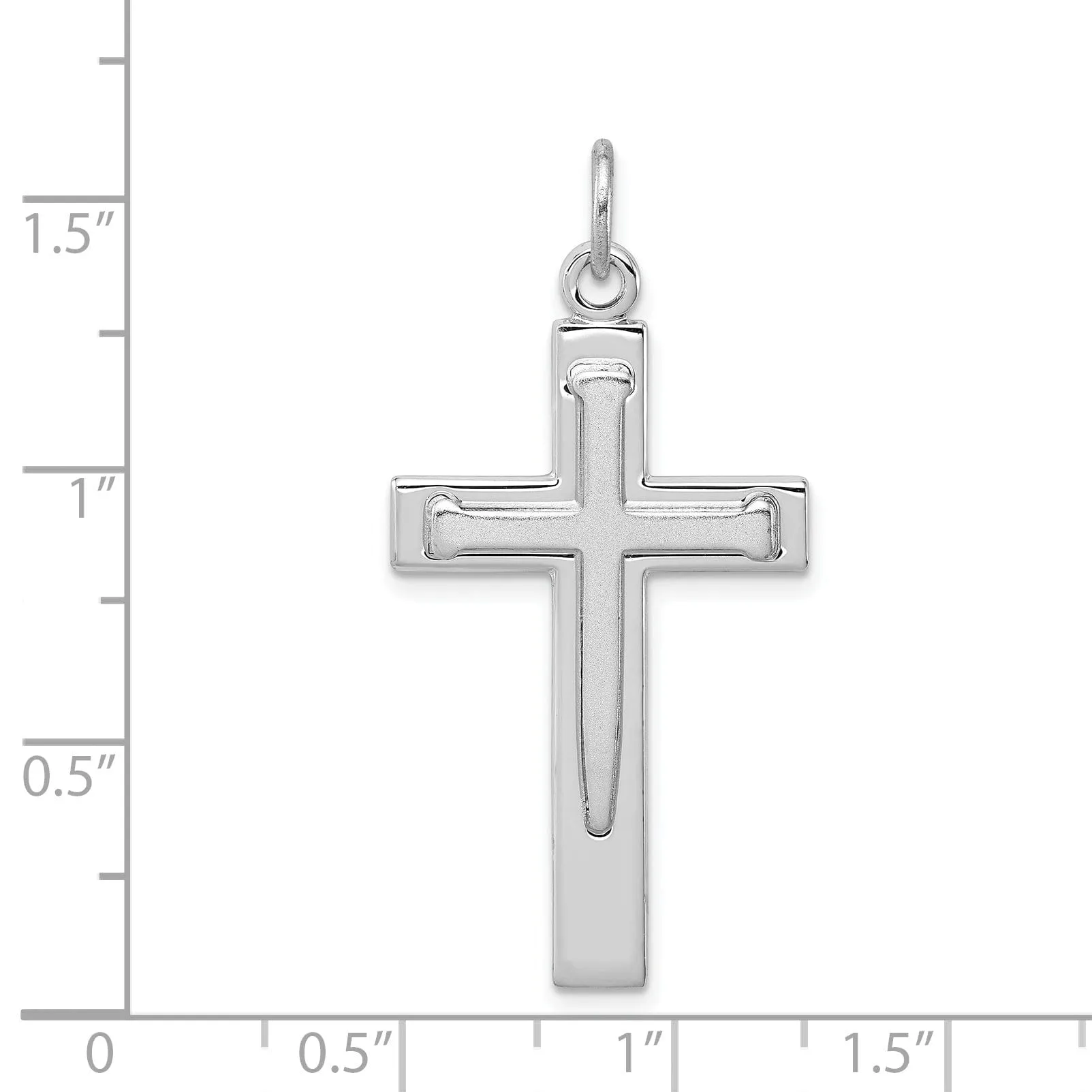 Solid Sterling Silver Latin Cross Pendant