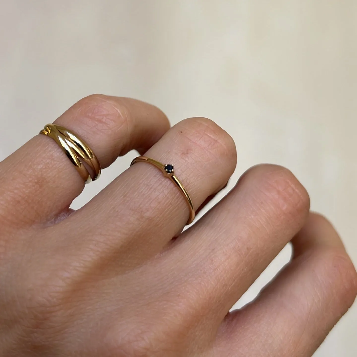 Solitaire Black Crystal Ring