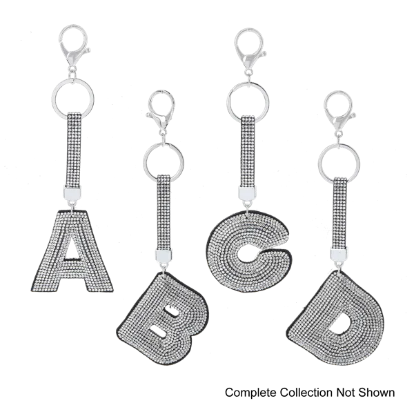 Sparkle Monogram Key Rings