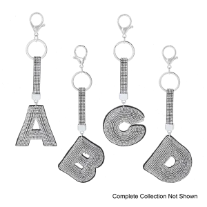 Sparkle Monogram Key Rings