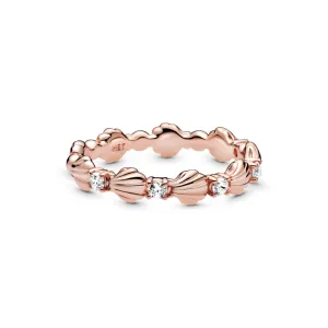 Sparkling Seashell Band Ring