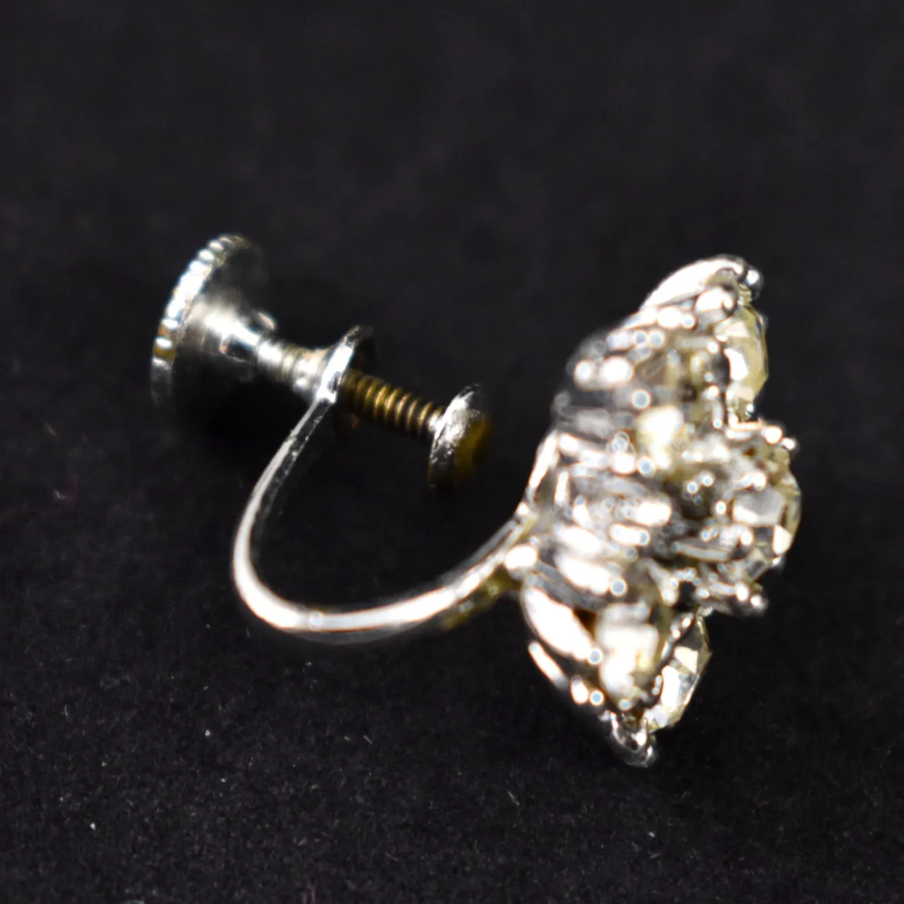 Sparkly Rhinestone Flower Earrings