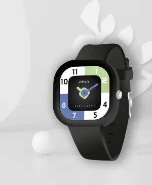 Spiky Eva10 Square Analog Watch for Kids - Black