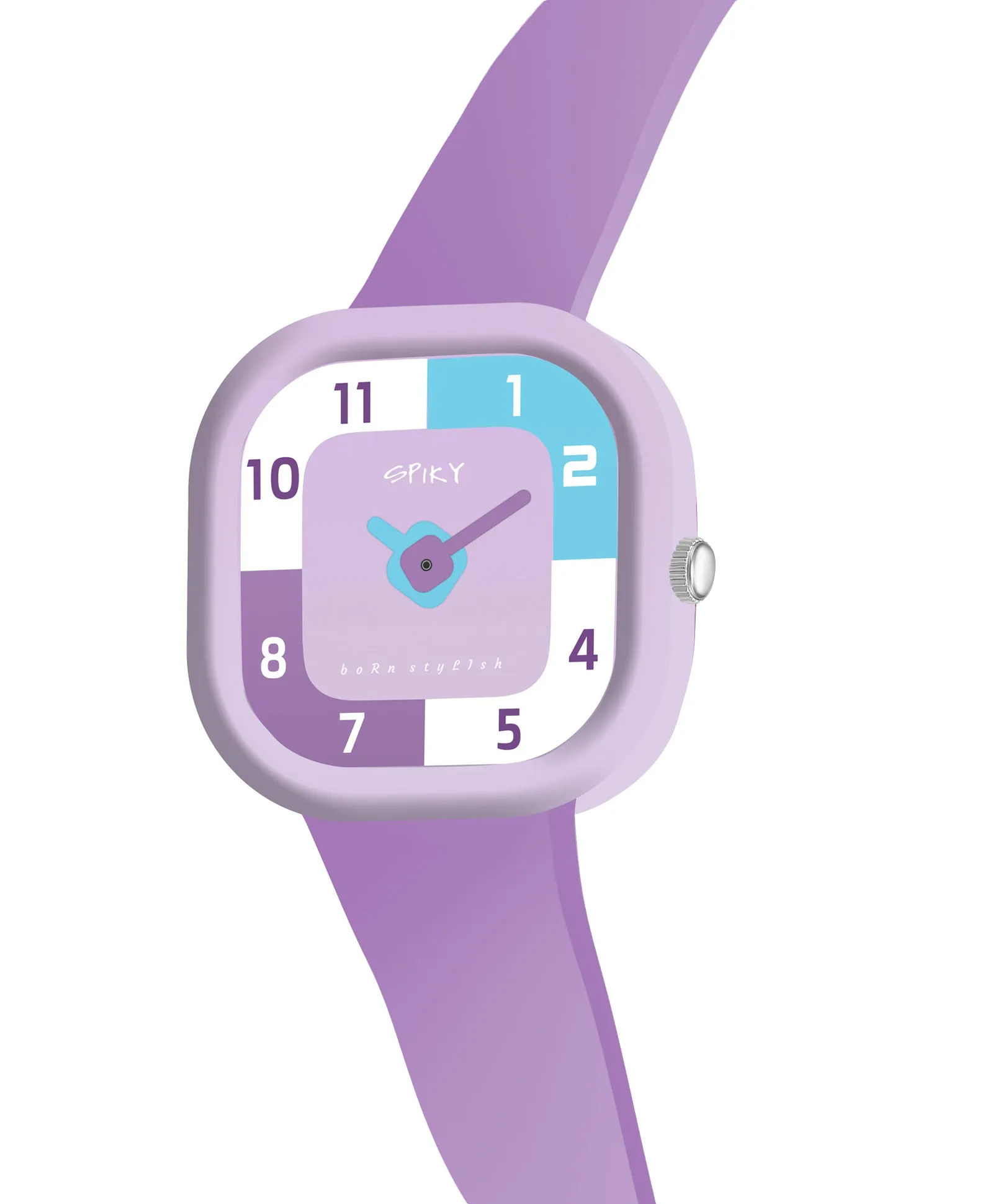 Spiky Eva10 Square Analog Watch for Kids - Purple