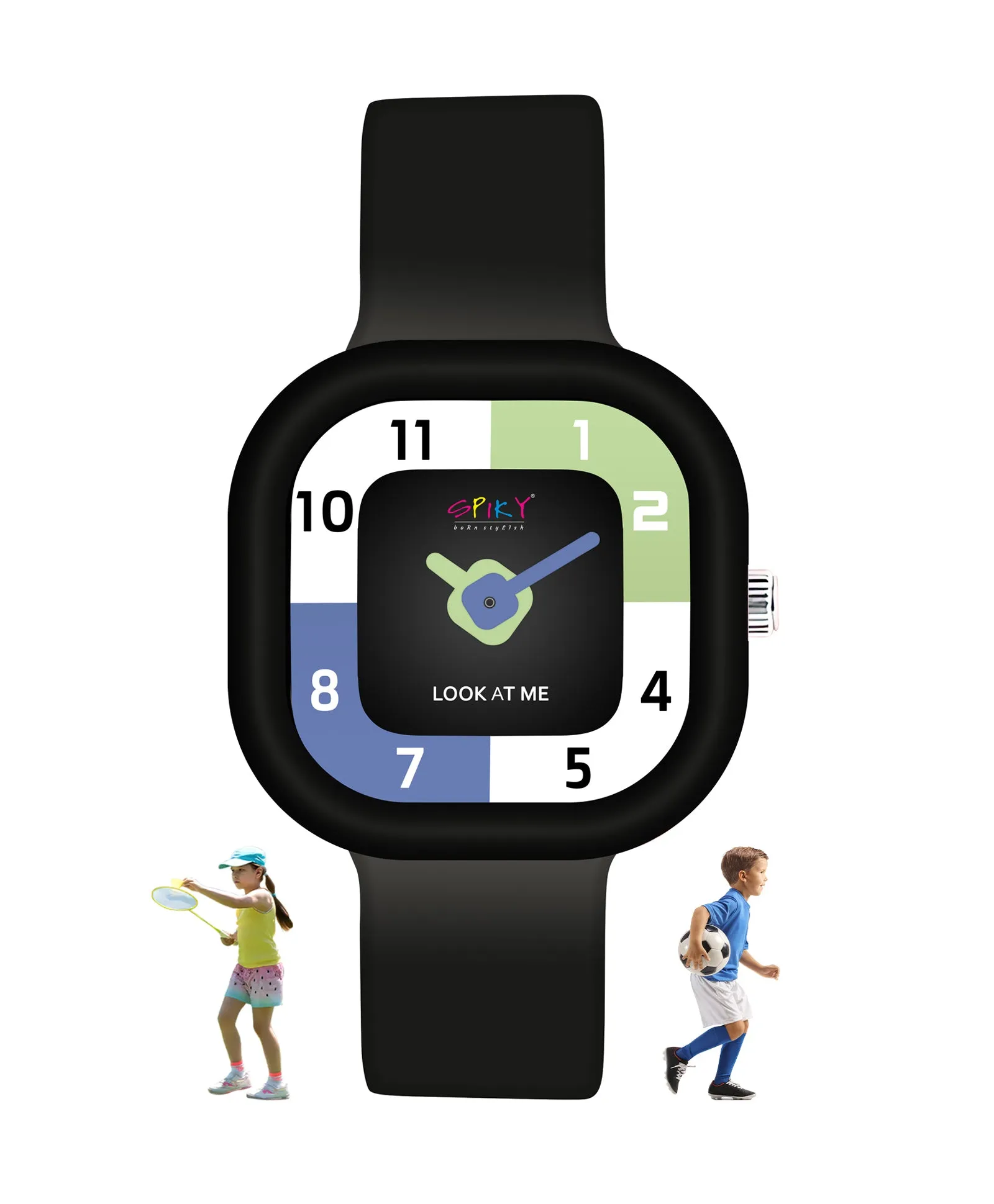 Spiky Eva10 Square Analog Watch for Kids - Purple