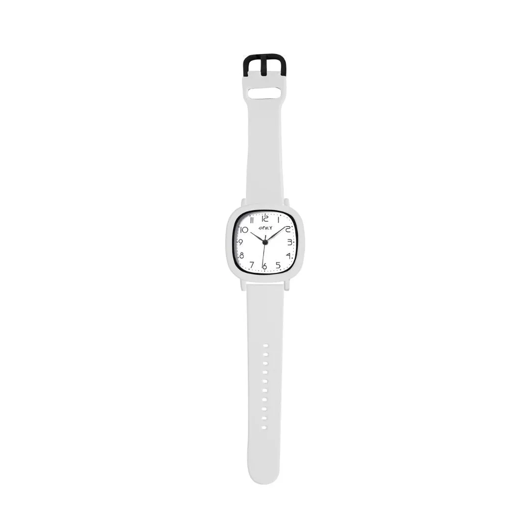 Spiky Eva19 Square Analog Watch for Kids - White