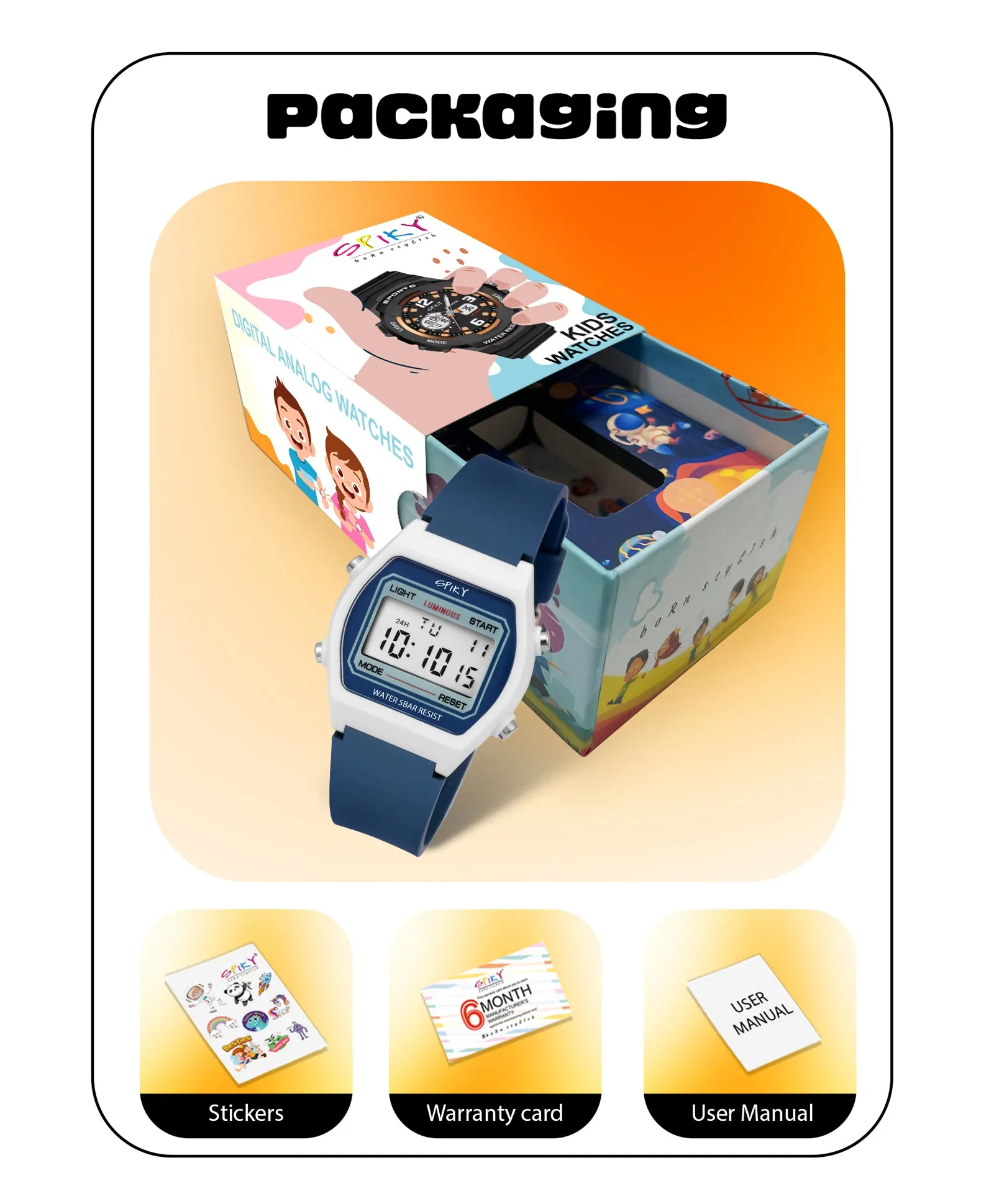 Spiky Eva25 Unique Printed Sports Digital Watch