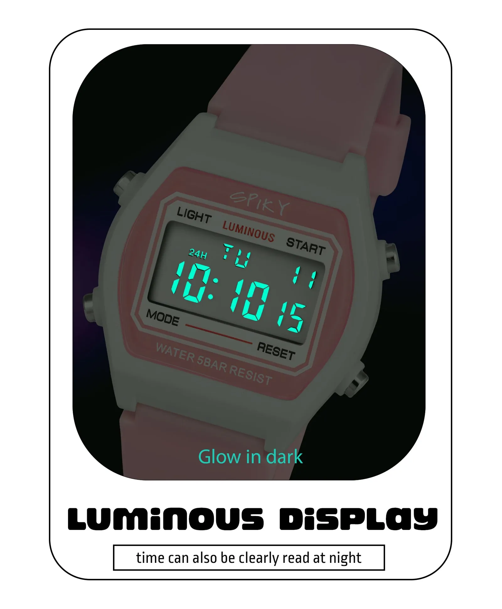 Spiky Eva25 Unique Printed Sports Digital Watch
