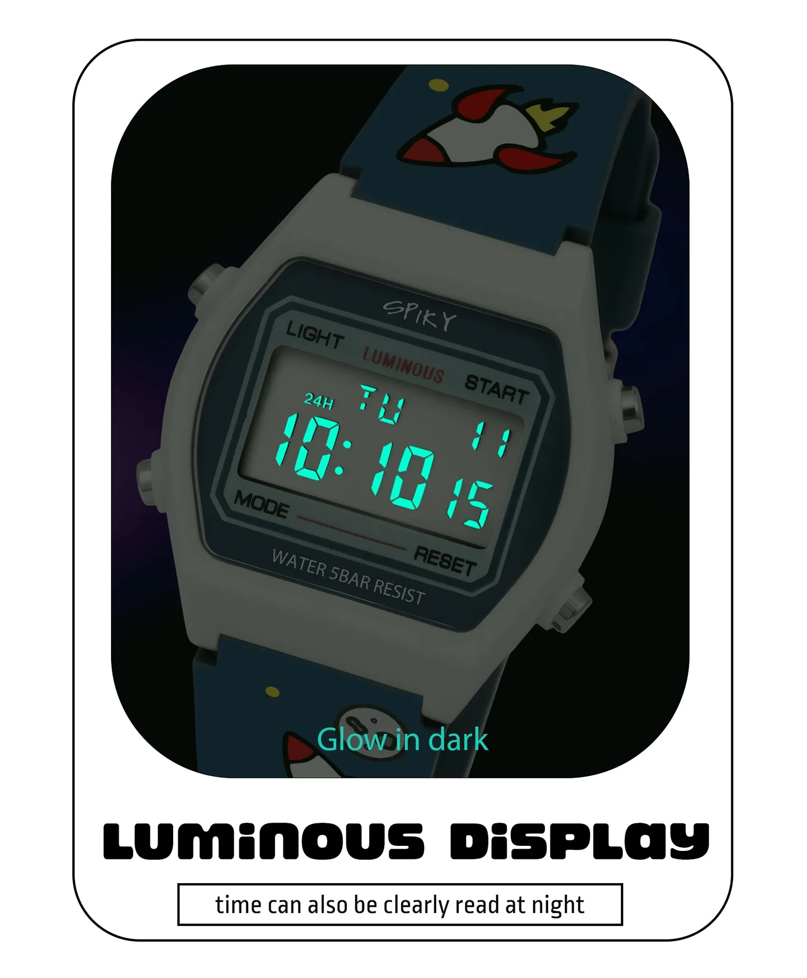 Spiky Eva25 Unique Printed Sports Digital Watch