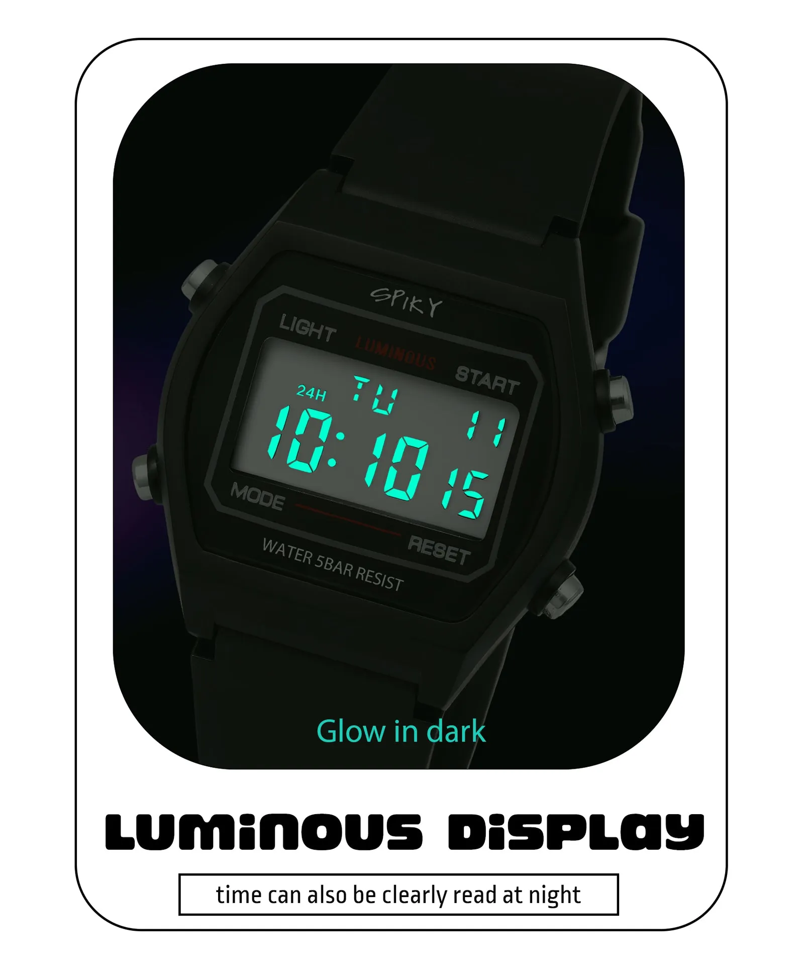 Spiky Eva25 Unique Printed Sports Digital Watch