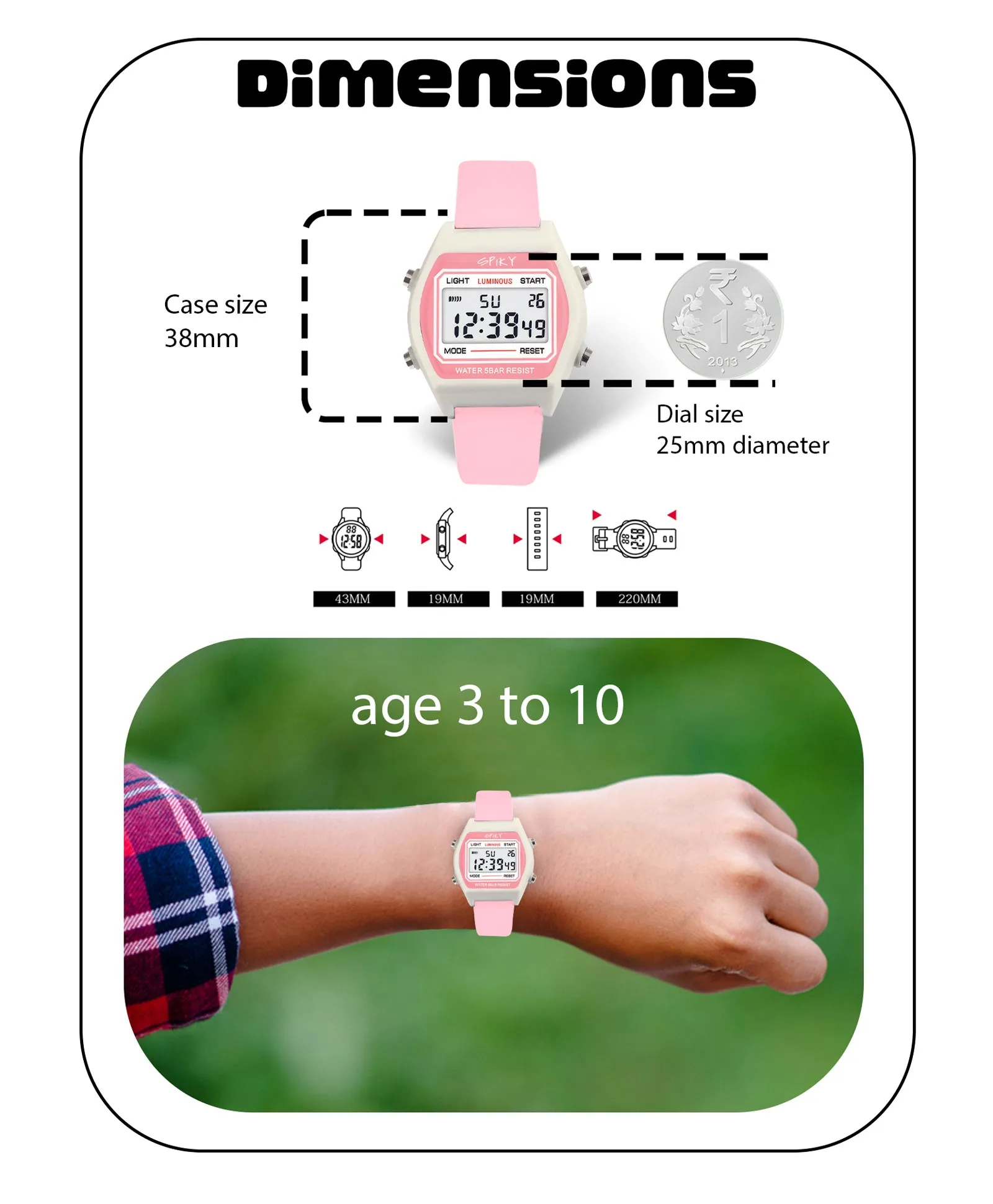 Spiky Eva25 Unique Printed Sports Digital Watch