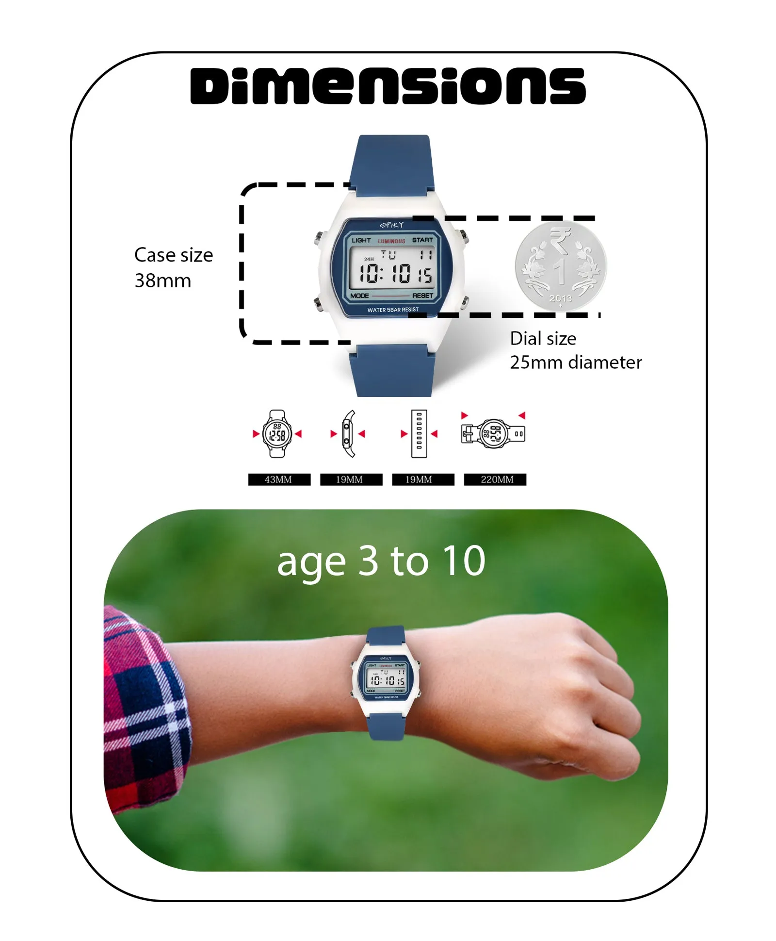 Spiky Eva25 Unique Printed Sports Digital Watch