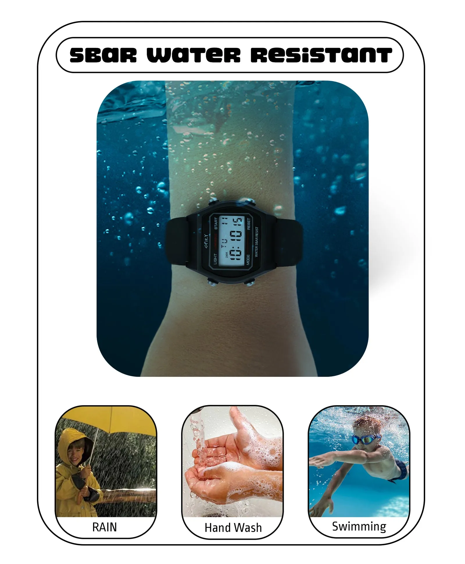 Spiky Eva25 Unique Printed Sports Digital Watch