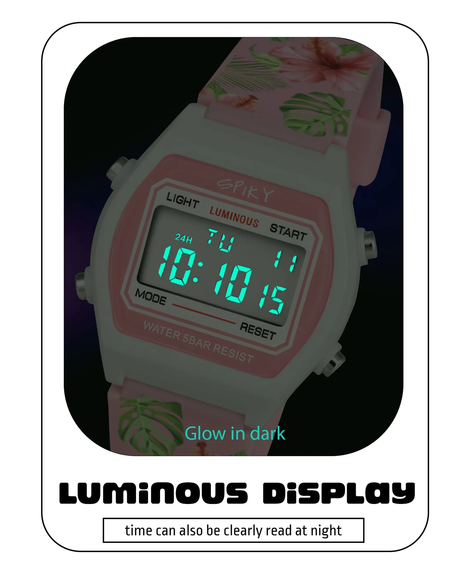 Spiky Eva25 Unique Printed Sports Digital Watch