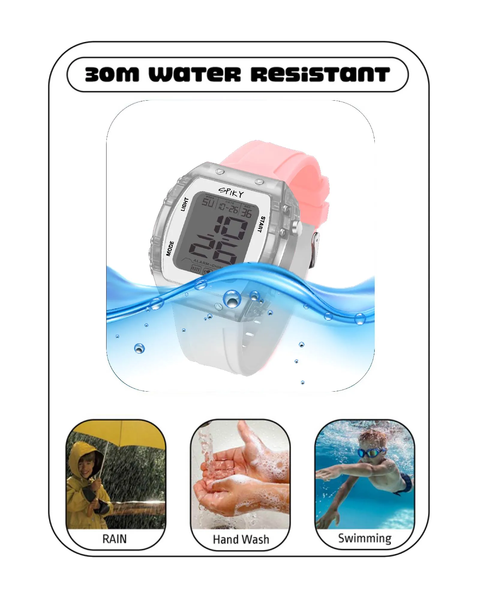 Spiky EVA36 Digital Sports Watch for Kids