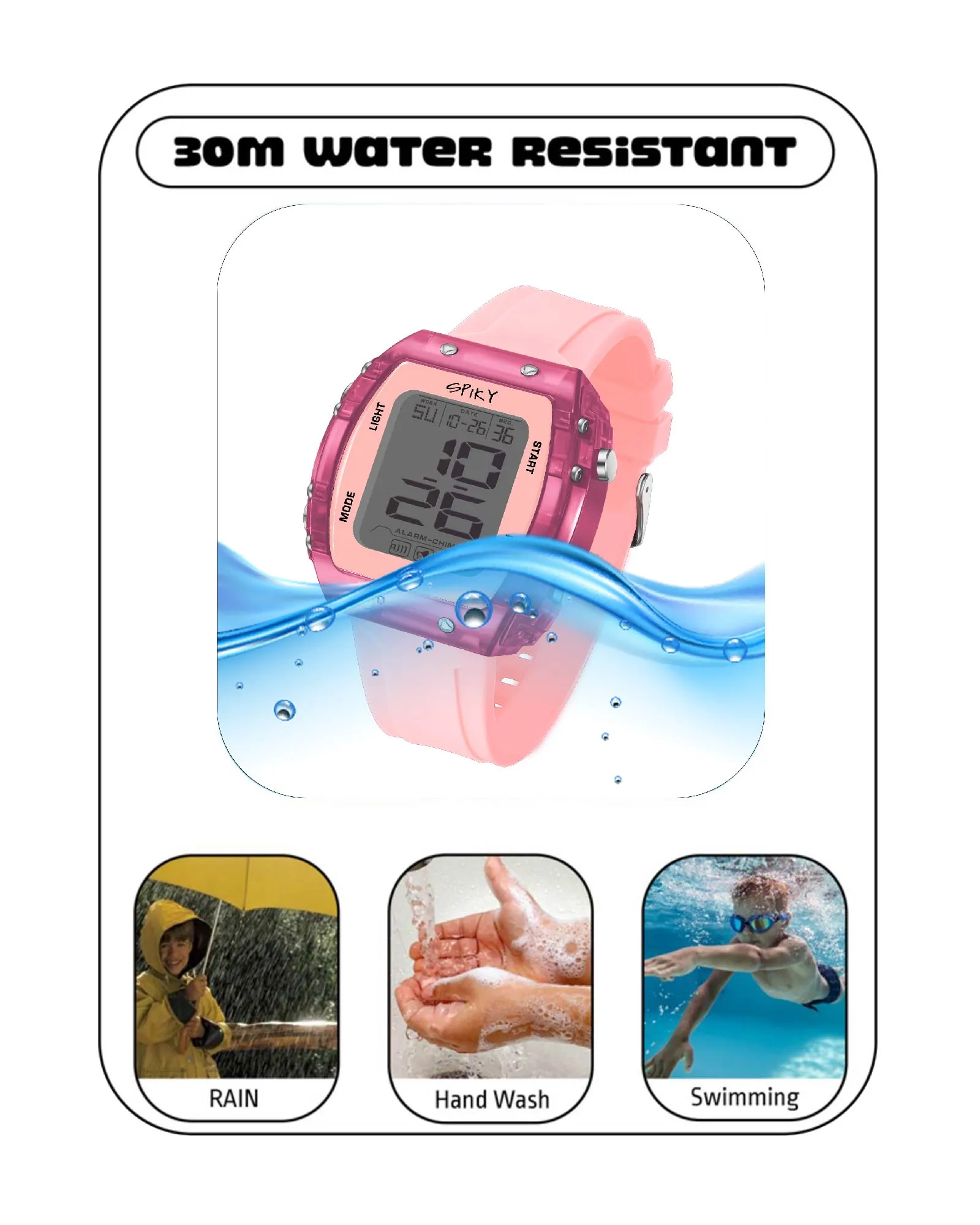Spiky EVA36 Digital Sports Watch for Kids