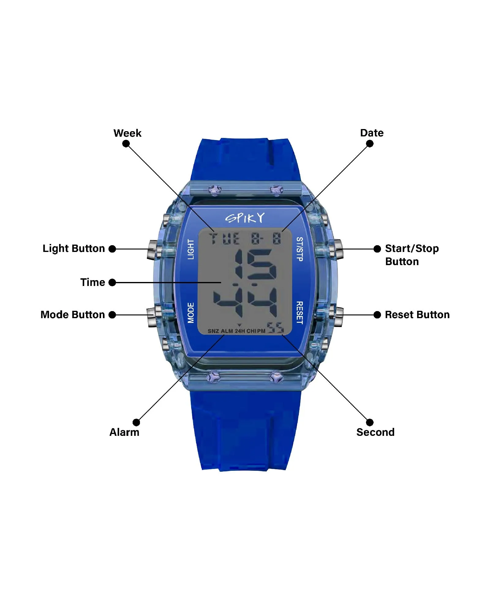 Spiky EVA36 Digital Sports Watch for Kids