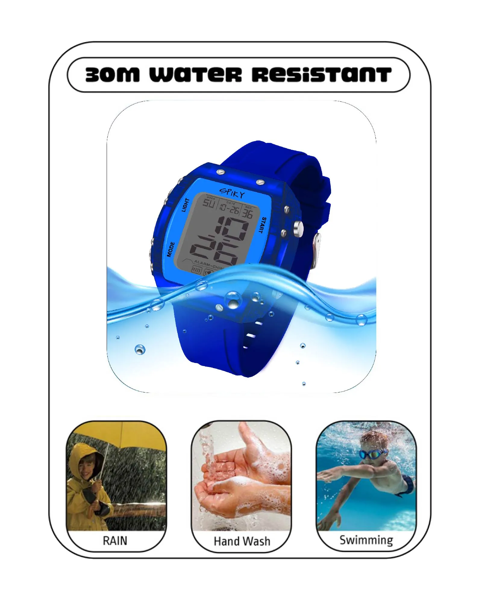Spiky EVA36 Digital Sports Watch for Kids