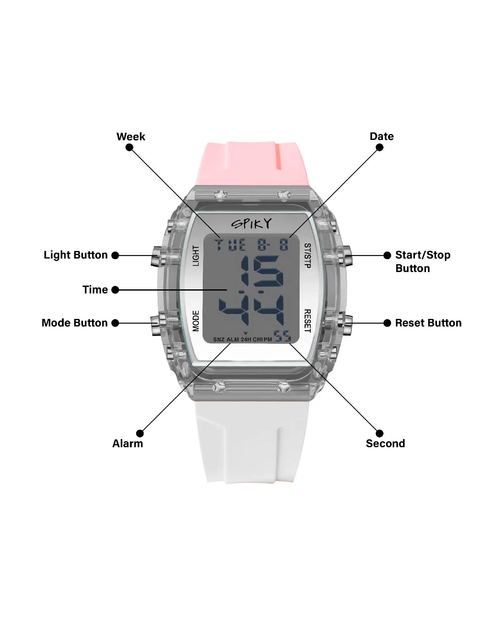 Spiky EVA36 Digital Sports Watch for Kids