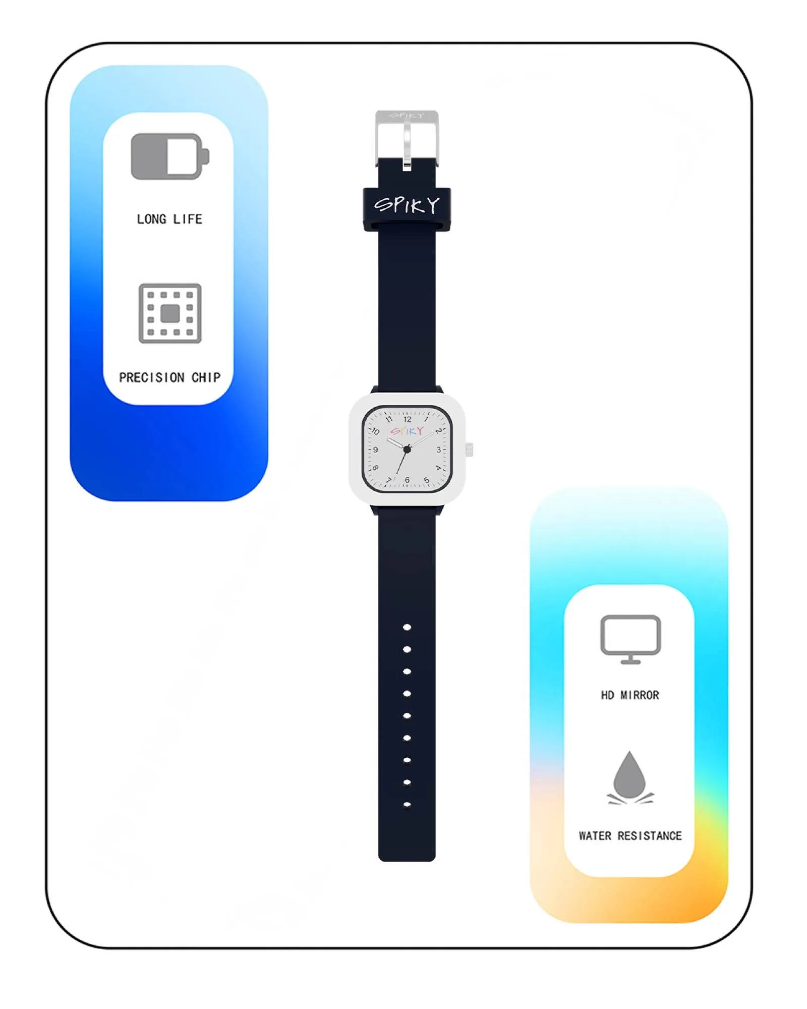 Spiky Eva37 Square Stylish Analog Watch for Kids