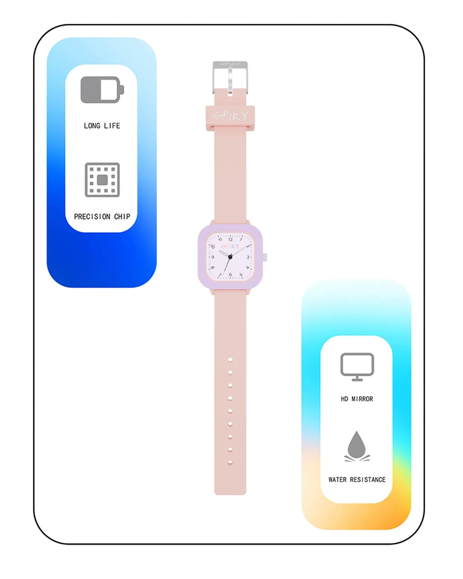 Spiky Eva37 Square Stylish Analog Watch for Kids