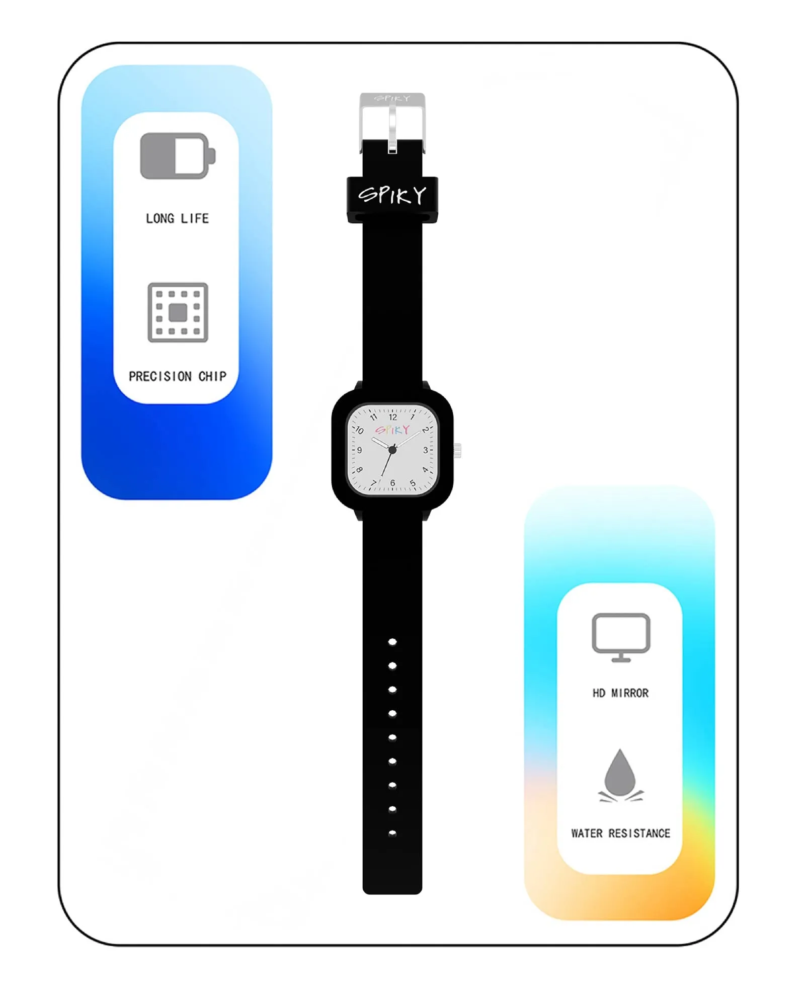 Spiky Eva37 Square Stylish Analog Watch for Kids