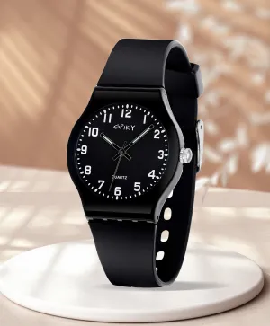 Spiky Eva4 Round Analogue Kids Watch - Black