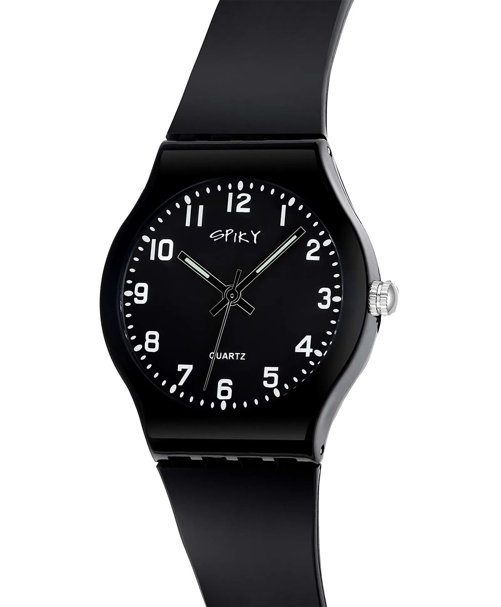 Spiky Eva4 Round Analogue Kids Watch - Black