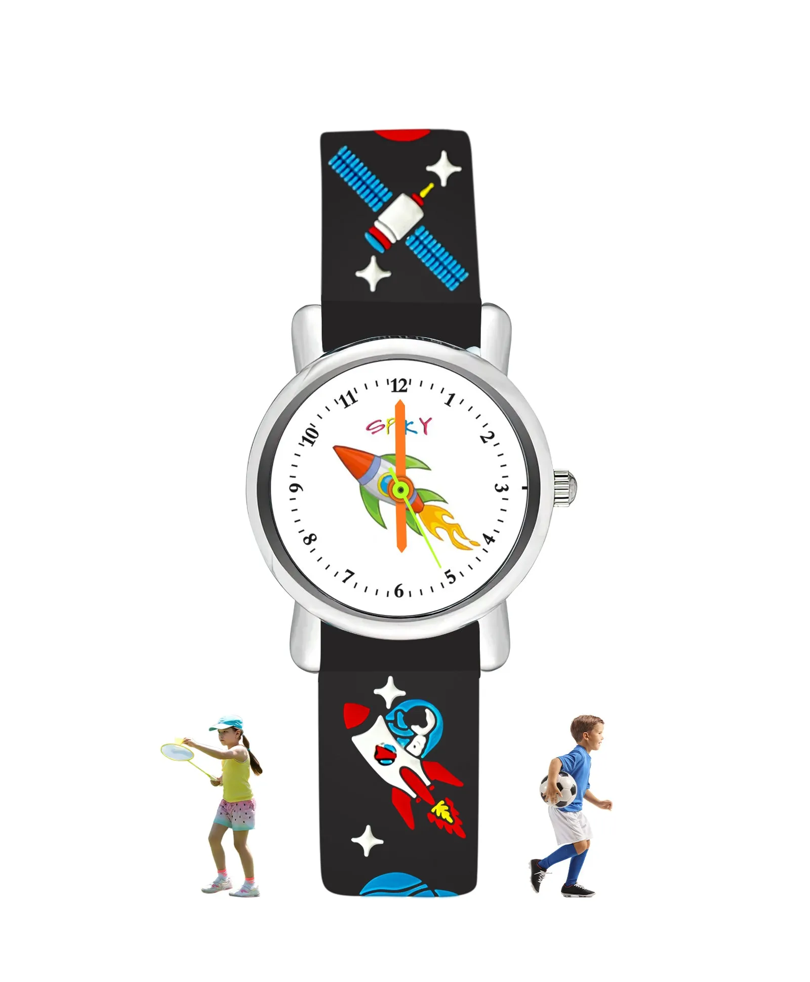 Spiky Eva9 Round Unicorn Strap Analog Watch - White