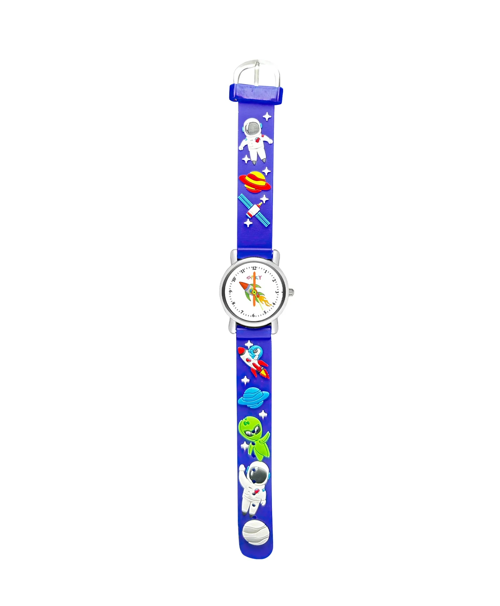 Spiky Eva9 Round Unicorn Strap Analog Watch - White