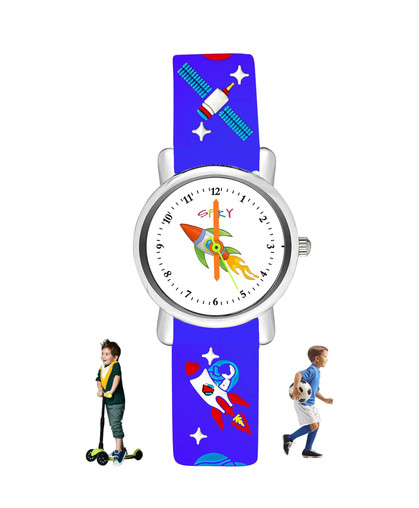 Spiky Eva9 Round Unicorn Strap Analog Watch - White