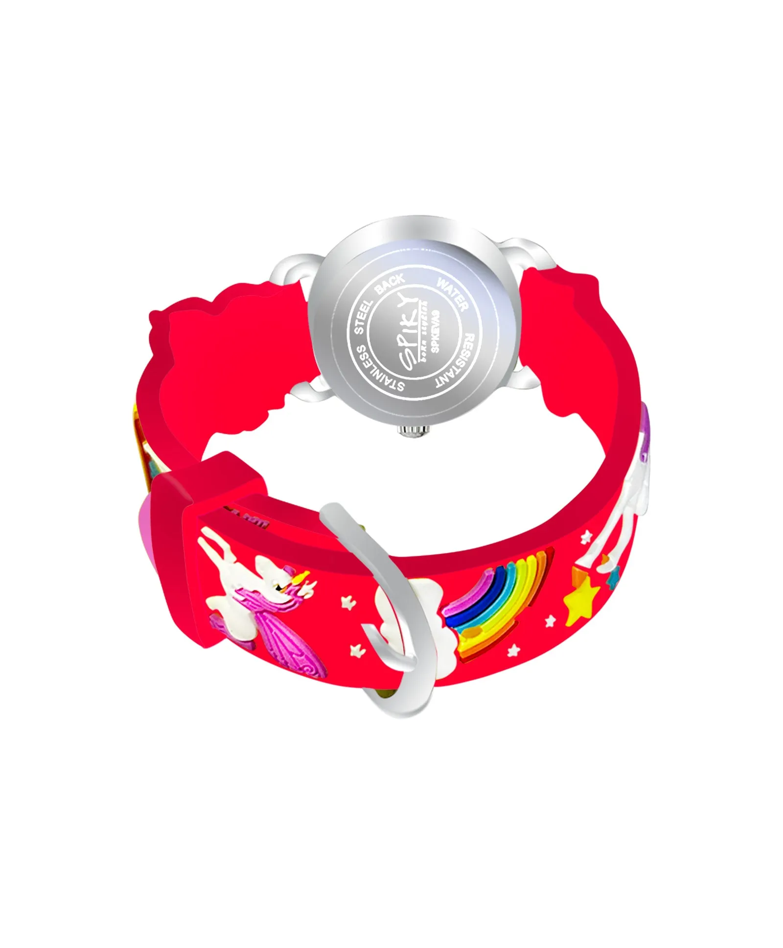 Spiky Eva9 Round Unicorn Strap Analog Watch - White